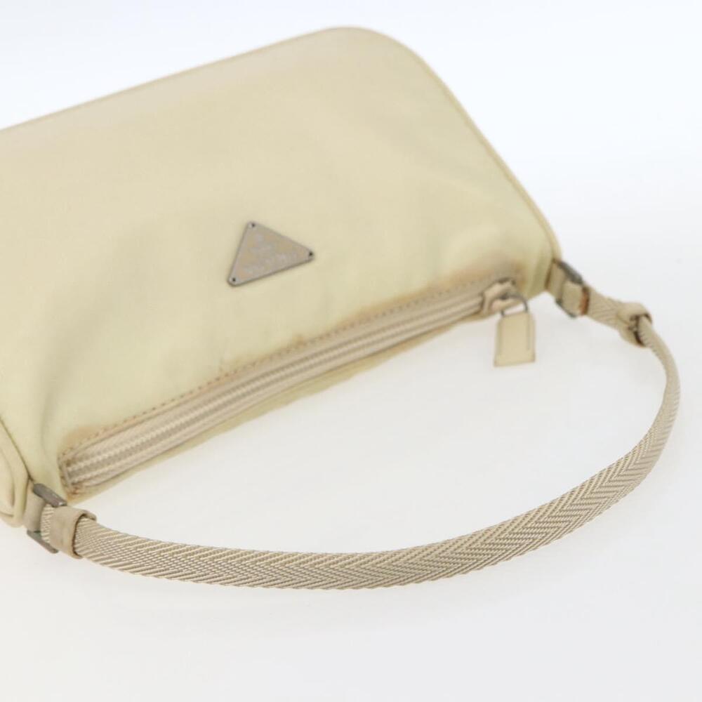PRADA Accessory Pouch Nylon Ivory Silver Auth 160936 - Picture 7 of 16